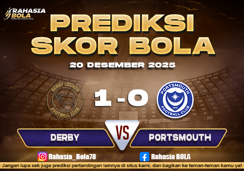 Prediksi Skor Bola Derby vs Portsmouth 20 Desember 2025
