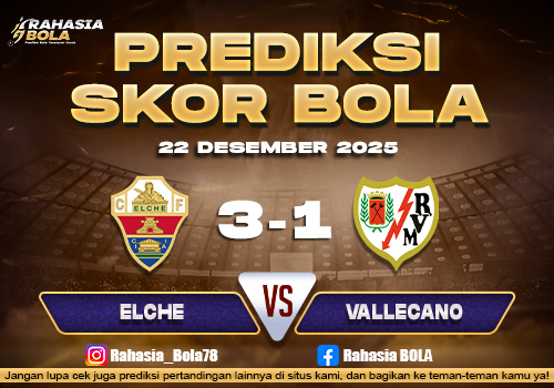Prediksi Skor Bola Elche vs Rayo Vallecano 22 Desember 2025