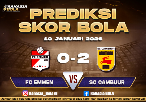 Prediksi Skor Bola Emmen vs Cambuur 10 Januari 2026