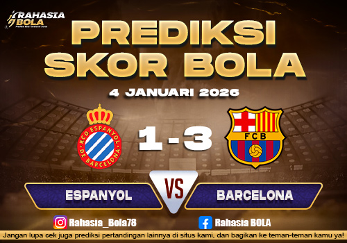 Prediksi Skor Bola Espanyol vs Barcelona 4 Januari 2026 1