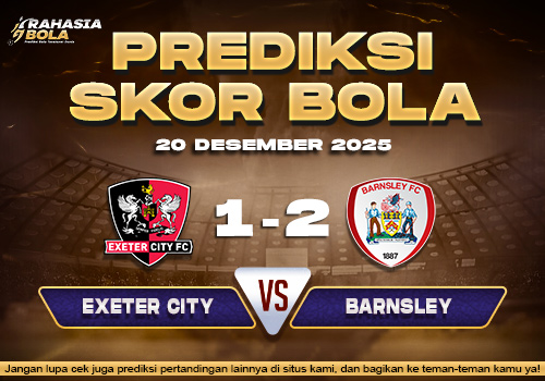 Prediksi Skor Bola Exeter City vs Barnsley 20 Desember 2025