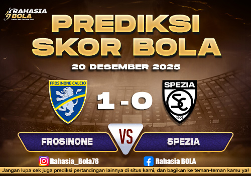 Prediksi Skor Bola Frosinone vs Spezia 20 Desember 2025