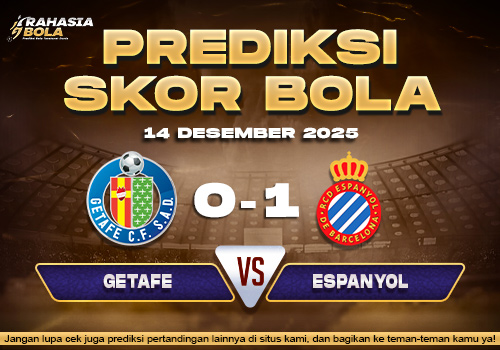 Prediksi Skor Bola Getafe vs Espanyol 14 Desember 2025