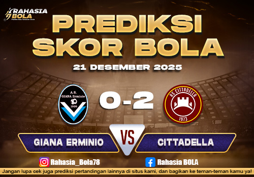 Prediksi Skor Bola Giana vs Cittadella 21 Desember 2025