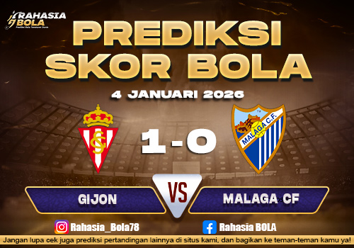 Prediksi Skor Bola Gijon vs Malaga 4 Januari 2026