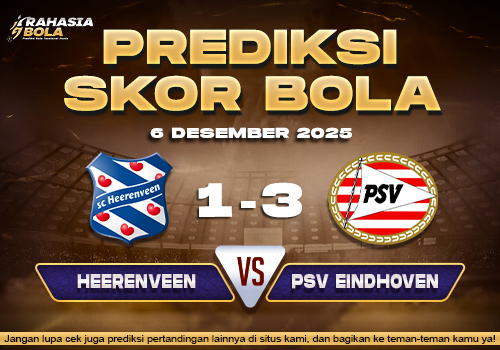 Prediksi Skor Bola Heerenveen vs PSV 6 Desember 2025