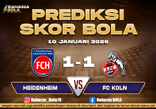 Prediksi Skor Bola Heidenheim vs Koln 10 Januari 2026
