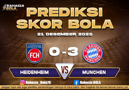 Prediksi Skor Bola Heidenheim vs Munchen 21 Desember 2025