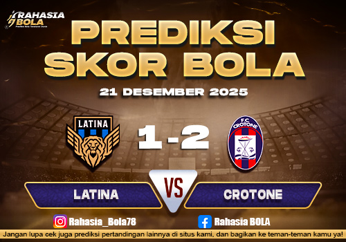 Prediksi Skor Bola Latina vs Crotone 21 Desember 2025