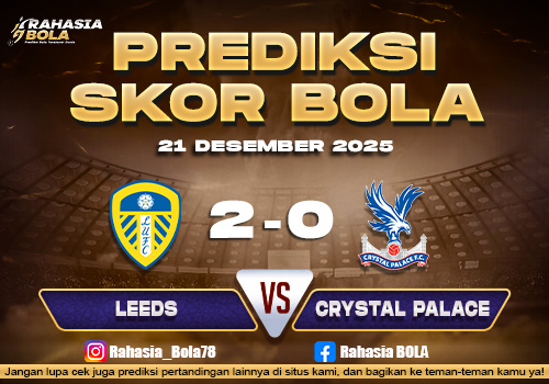 Prediksi Skor Bola Leeds vs Crystal Palace 21 Desember 2025