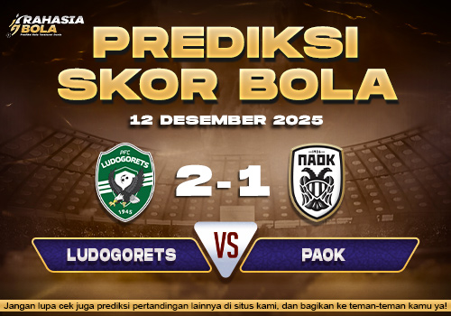 Prediksi Skor Bola Ludogorets vs PAOK 12 Desember 2025