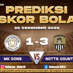 Prediksi Skor Bola MK Dons vs Notts Country 30 Desember 2025