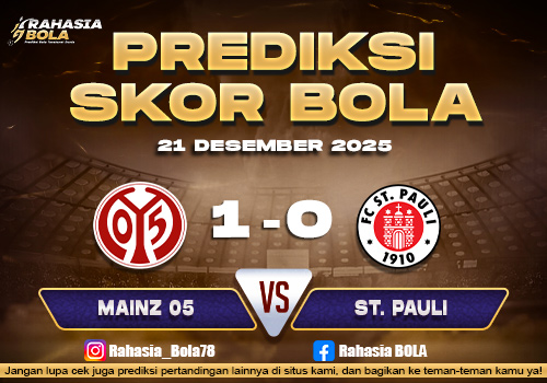 Prediksi Skor Bola Mainz 05 vs St. Pauli 21 Desember 2025