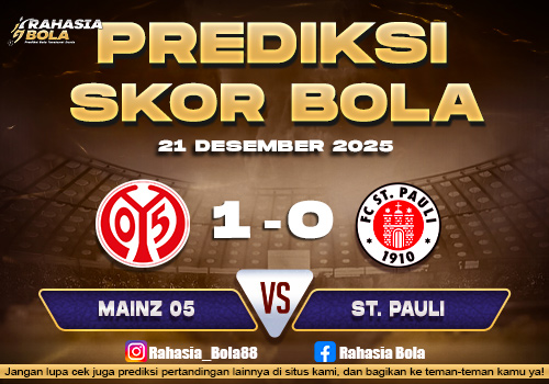 Prediksi Skor Bola Mainz 05 vs St. Pauli 21 Desember 2025
