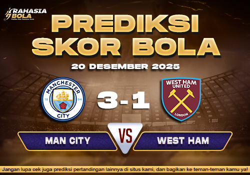 Prediksi Skor Bola Man City vs West Ham 20 Desember 2025 1