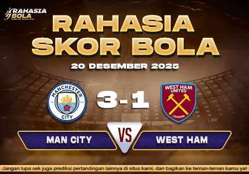 Prediksi Skor Bola Man City vs West Ham 20 Desember 2025