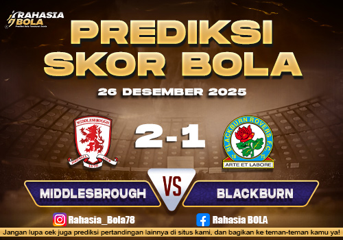 Prediksi Skor Bola Middlesbrough vs Blackburn 26 Desember 2025
