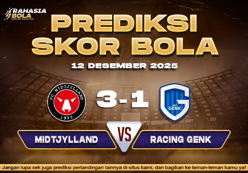 Prediksi Skor Bola Midtjylland vs Racing Genk 12 Desember 2025