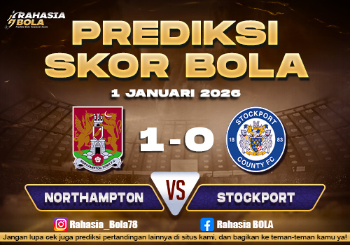 Prediksi Skor Bola Northampton vs Stockport 1 Januari 2026