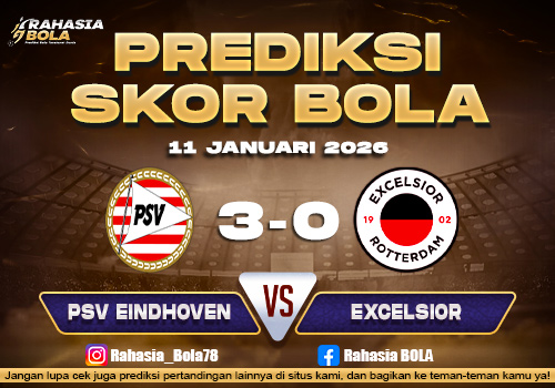 Prediksi Skor Bola PSV vs Excelsior 11 Januari 2026 1