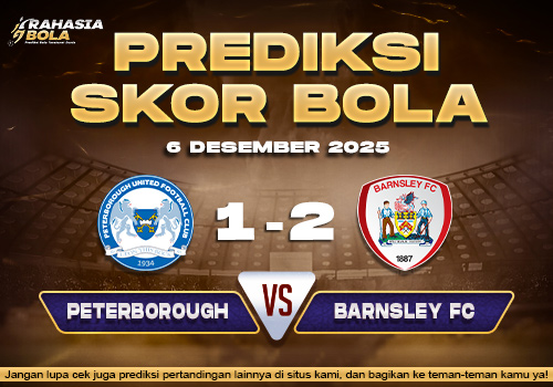 Prediksi Skor Bola Peterborough vs Barnsley 6 Desember 2025
