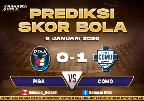 Prediksi Skor Bola Pisa vs Como 6 Januari 2026