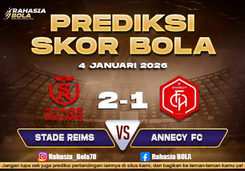 Prediksi Skor Bola Reims vs Annecy 4 Januari 2026