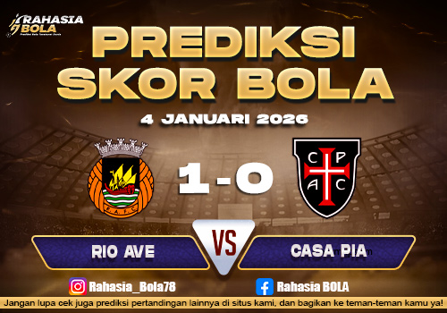 Prediksi Skor Bola Rio Ave vs Casa Pia 4 Januari 2026