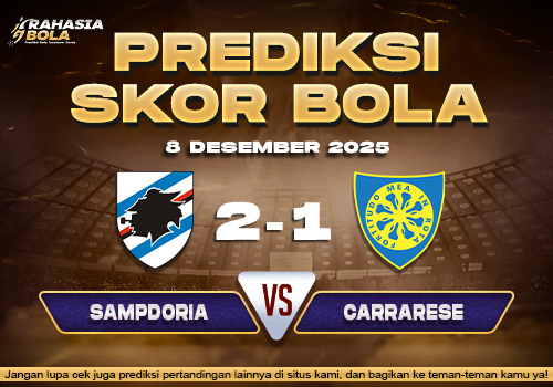 Prediksi Skor Bola Sampdoria vs Carrarese 8 Desember 2025