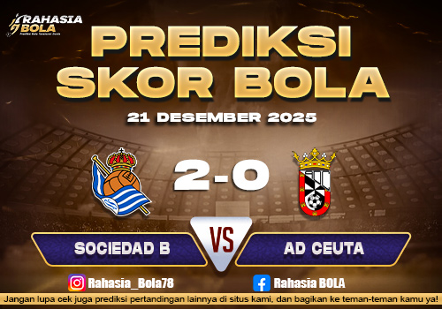 Prediksi Skor Bola Sociedad B vs AD Ceuta 21 Desember 2025