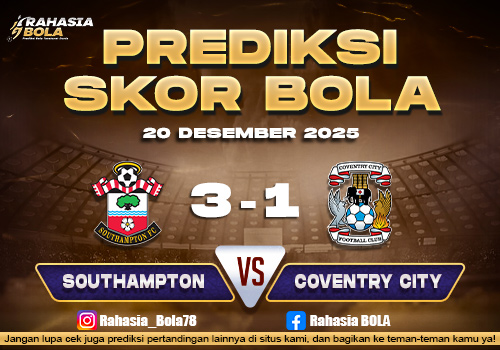 Prediksi Skor Bola Southampton vs Coventry 20 Desember 2025