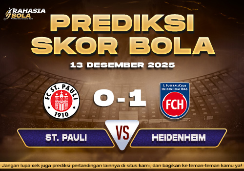 Prediksi Skor Bola St. Pauli vs Heidenheim 13 Desember 2025