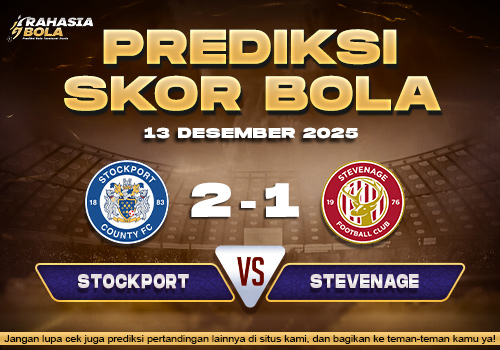 Prediksi Skor Bola Stockport vs Stevenage 13 Desember 2025