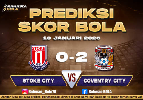 Prediksi Skor Bola Stoke vs Coventry 10 Januari 2026