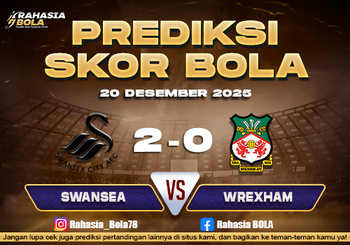 Prediksi Skor Bola Swansea vs Wrexham 20 Desember 2025