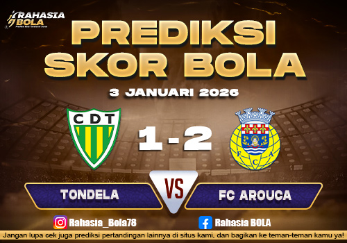 Prediksi Skor Bola Tondela vs Arouca 3 Januari 2026 1