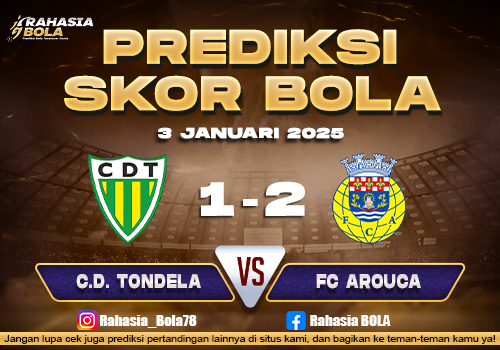 Prediksi Skor Bola Tondela vs Arouca 3 Januari 2026