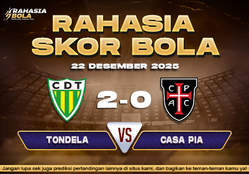 Prediksi Skor Bola Tondela vs Casa Pia 22 Desember 2025