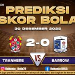 Prediksi Skor Bola Tranmere vs Barrow 30 Desember 2025
