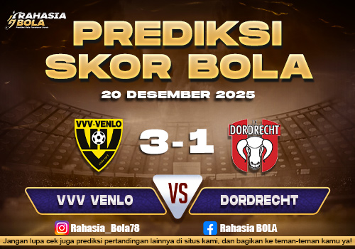 Prediksi Skor Bola VVV Venlo vs Dordrecht 20 Desember 2025