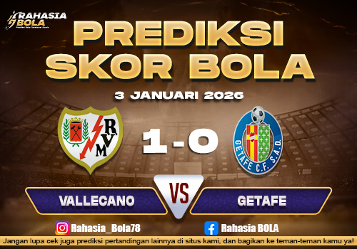 Prediksi Skor Bola Vallecano vs Getafe 3 Januari 2026