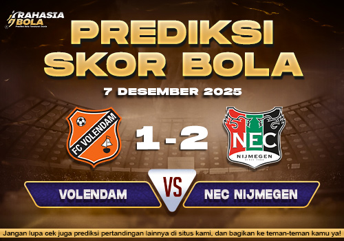 Prediksi Skor Bola Volendam vs NEC Nijmegen 7 Desember 2025