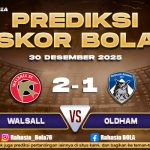 Prediksi Skor Bola Walsall vs Oldham 30 Desember 2025