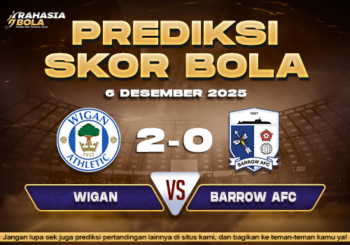 Prediksi Skor Bola Wigan vs Barrow 6 Desember 2025