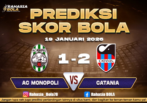 Prediksi Skor Bola AC Monopoli vs Catania 19 Januari 2026