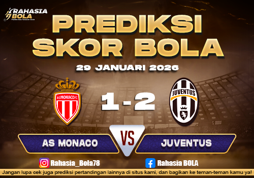 Prediksi Skor Bola AS Monaco vs Juventus 29 Januari 2026