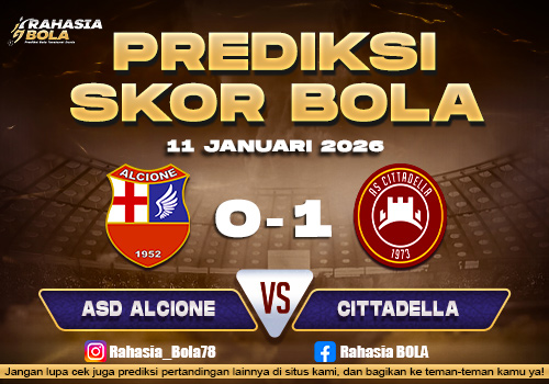 Prediksi Skor Bola ASD Alcione vs Cittadella 11 Januari 2026