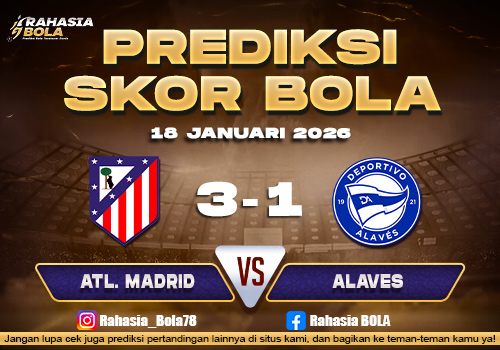 Prediksi Skor Bola Atl. Madrid vs Alaves 18 Januari 2026