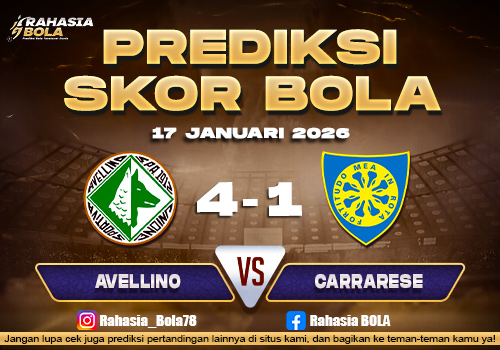 Prediksi Skor Bola Avellino vs Carrarese 17 Januari 2026