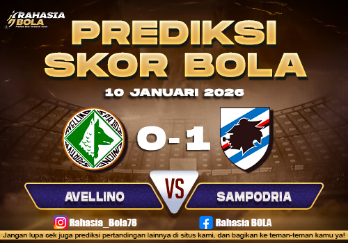 Prediksi Skor Bola Avellino vs Sampdoria 10 Januari 2026